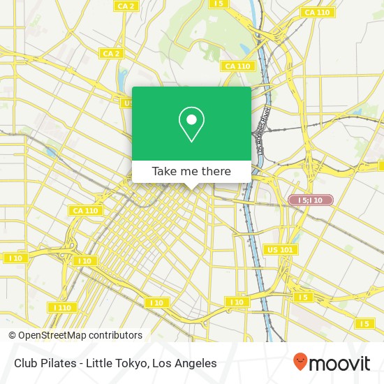 Mapa de Club Pilates - Little Tokyo