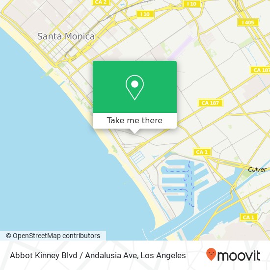 Mapa de Abbot Kinney Blvd / Andalusia Ave