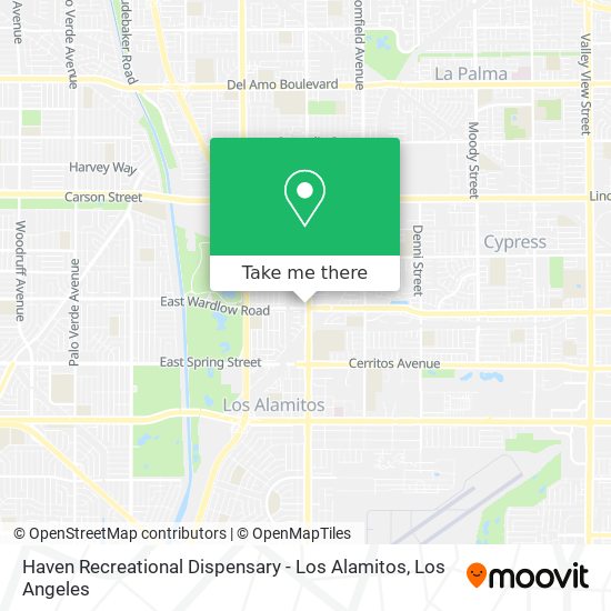 Haven Recreational Dispensary - Los Alamitos map