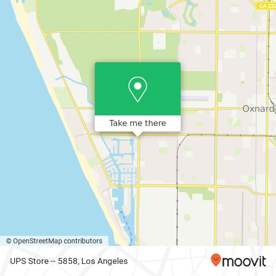 Mapa de UPS Store -- 5858