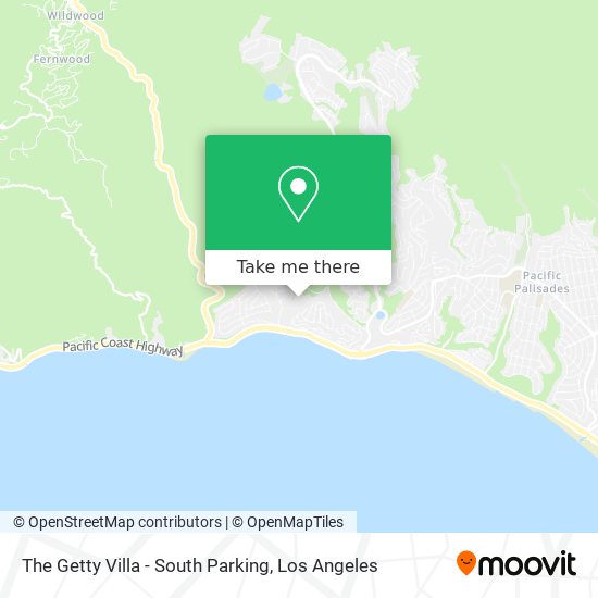 The Getty Villa - South Parking map