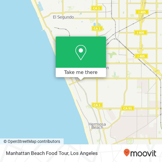 Manhattan Beach Food Tour map