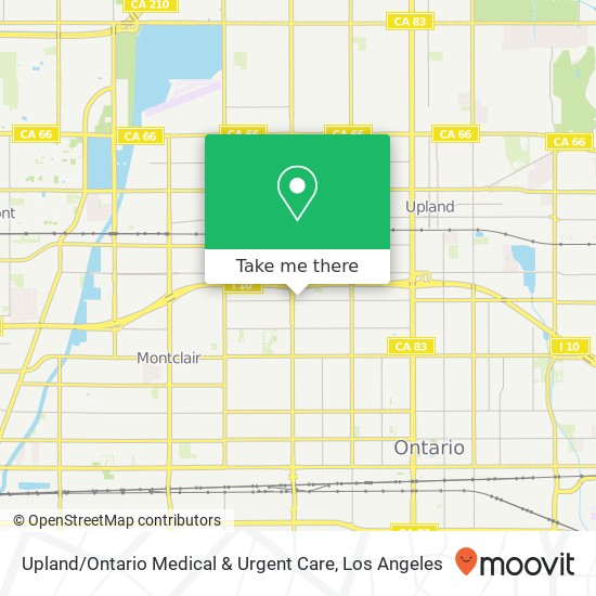 Mapa de Upland / Ontario Medical & Urgent Care