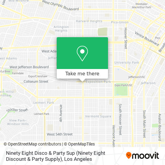 Mapa de Ninety Eight Disco & Party Sup (Ninety Eight Discount & Party Supply)