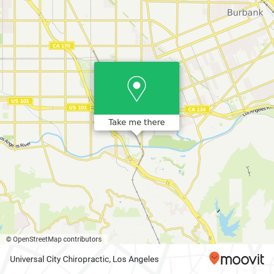 Universal City Chiropractic map