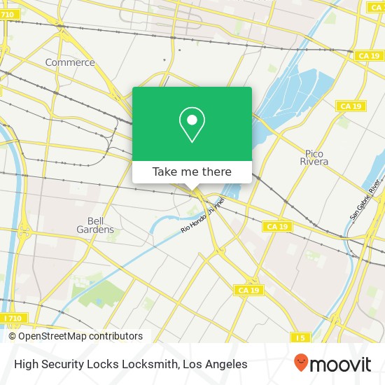 Mapa de High Security Locks Locksmith