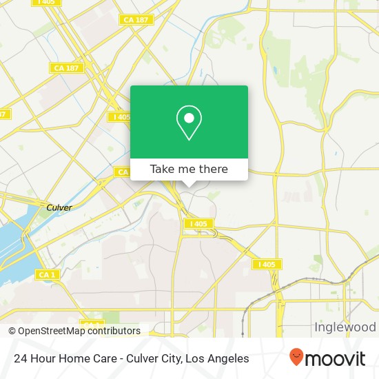 24 Hour Home Care - Culver City map