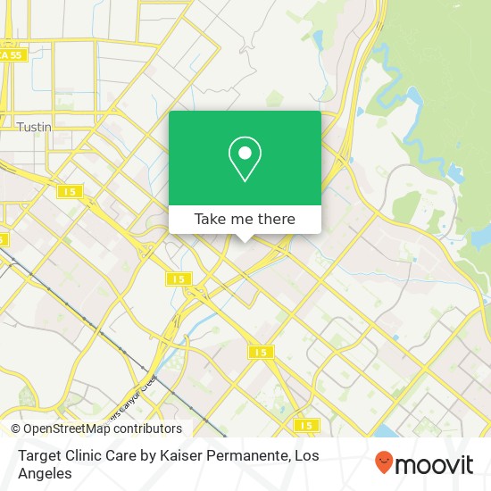 Mapa de Target Clinic Care by Kaiser Permanente