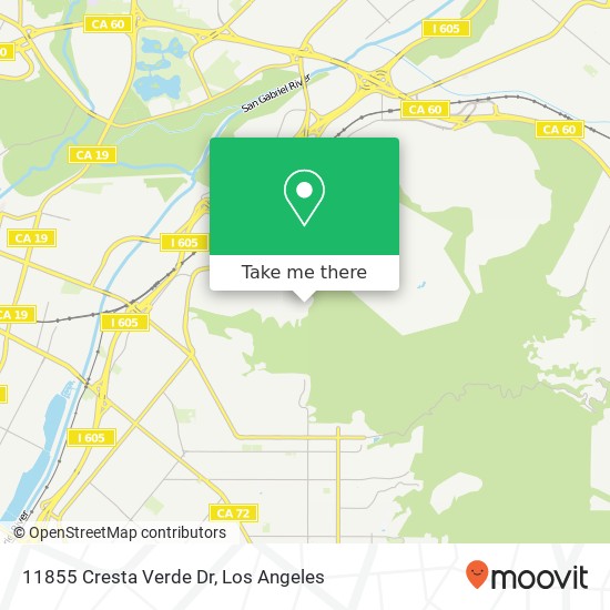 Mapa de 11855 Cresta Verde Dr