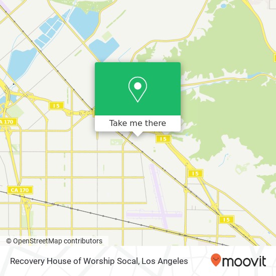 Mapa de Recovery House of Worship Socal