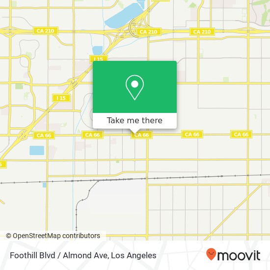 Mapa de Foothill Blvd / Almond Ave