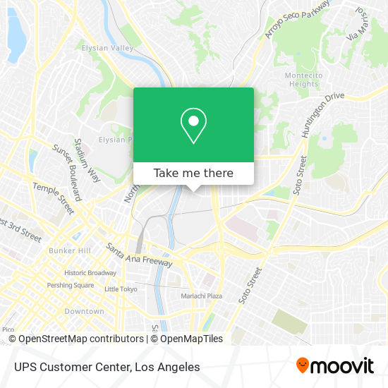 UPS Customer Center map