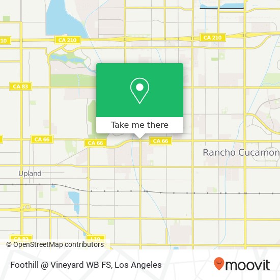 Foothill @ Vineyard WB FS map