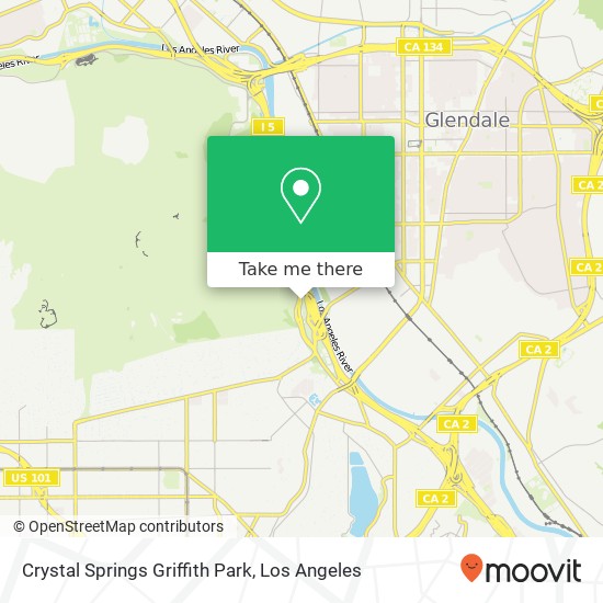 Crystal Springs Griffith Park map