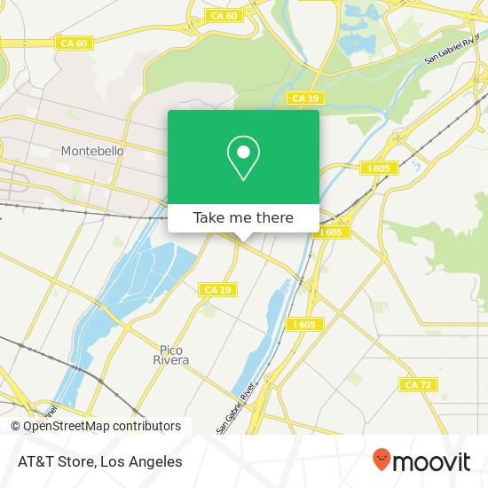 Mapa de AT&T Store