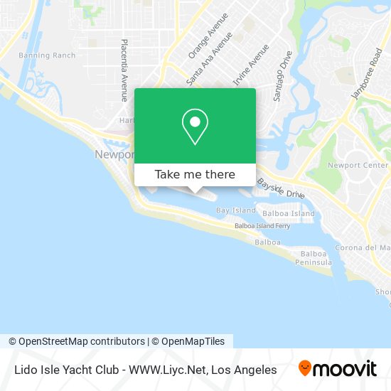 Lido Isle Yacht Club - WWW.Liyc.Net map