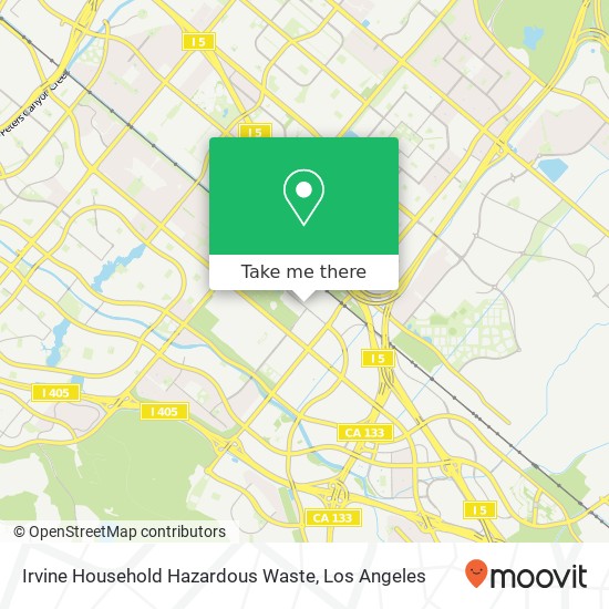 Irvine Household Hazardous Waste map