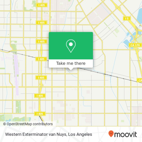 Mapa de Western Exterminator van Nuys