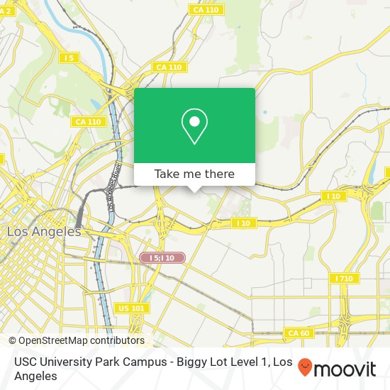 USC University Park Campus - Biggy Lot Level 1 map