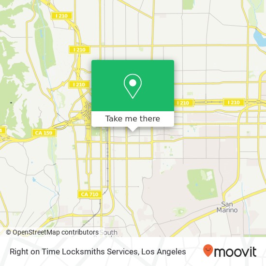 Right on Time Locksmiths Services map