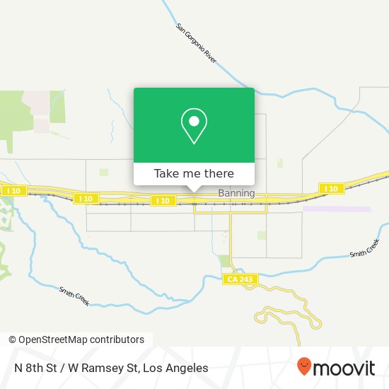 N 8th St / W Ramsey St map