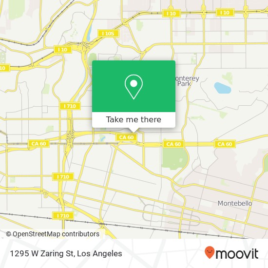 1295 W Zaring St map