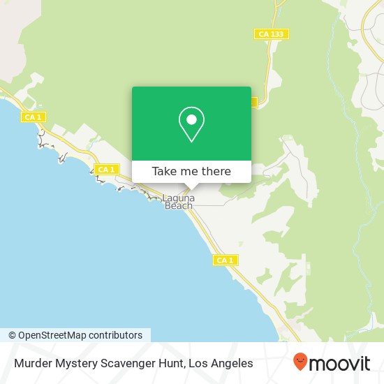 Murder Mystery Scavenger Hunt map