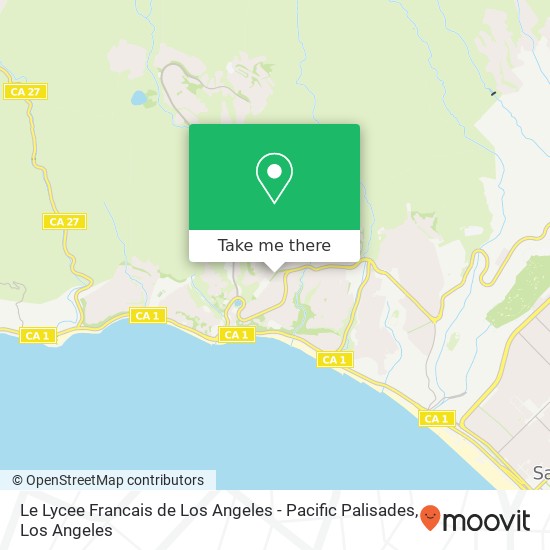 Le Lycee Francais de Los Angeles - Pacific Palisades map