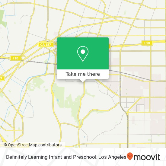 Mapa de Definitely Learning Infant and Preschool