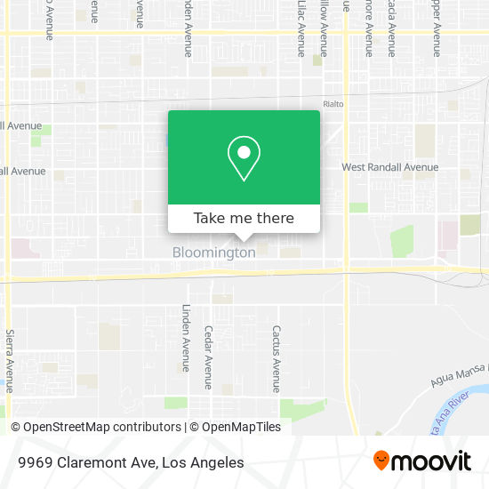 9969 Claremont Ave map