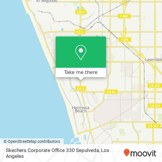 Skechers Corporate Office 330 Sepulveda map