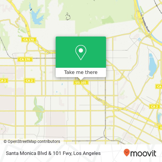 Santa Monica Blvd & 101 Fwy map