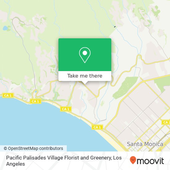 Pacific Palisades Village Florist and Greenery map