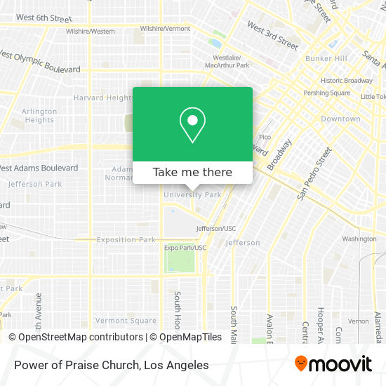 Power of Praise Church map
