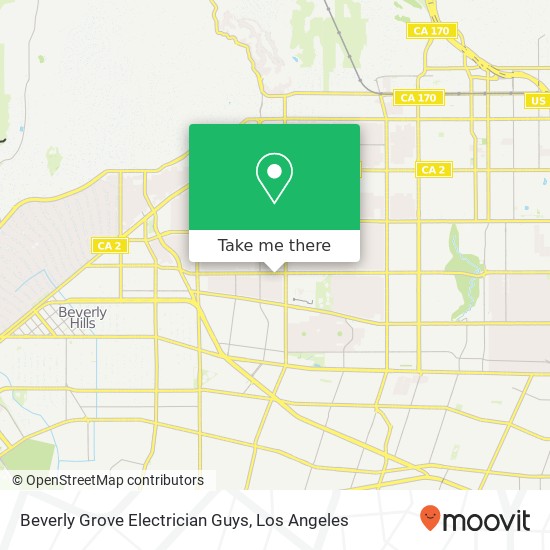 Mapa de Beverly Grove Electrician Guys