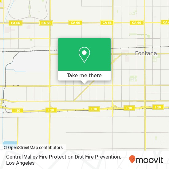 Central Valley Fire Protection Dist Fire Prevention map