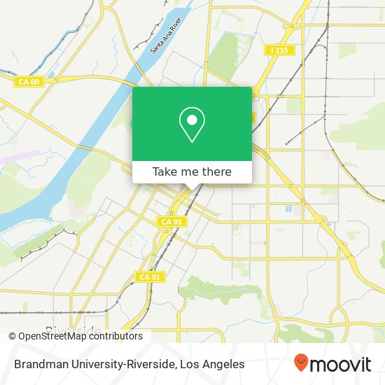 Brandman University-Riverside map