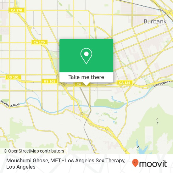 Moushumi Ghose, MFT - Los Angeles Sex Therapy map