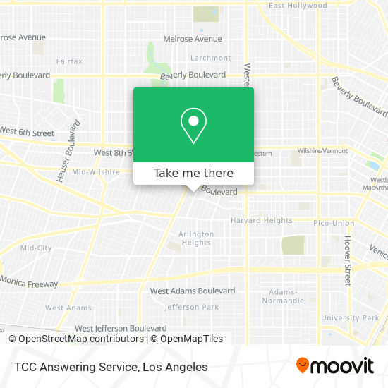 TCC Answering Service map