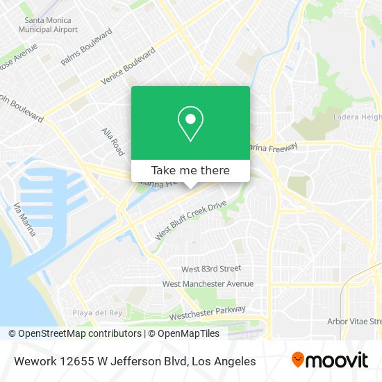Mapa de Wework 12655 W Jefferson Blvd