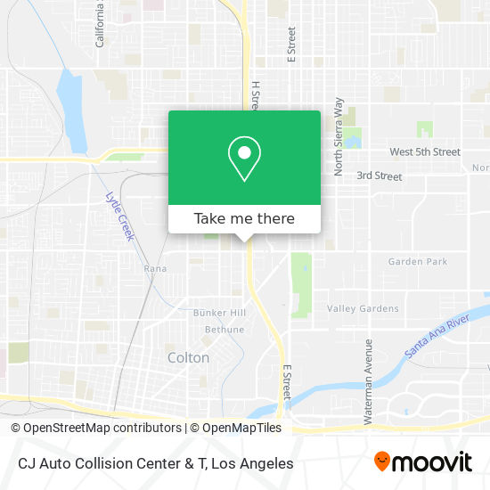 Mapa de CJ Auto Collision Center & T