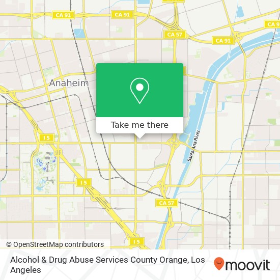 Alcohol & Drug Abuse Services County Orange map