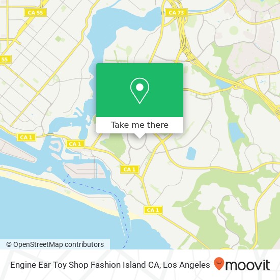 Engine Ear Toy Shop Fashion Island CA map