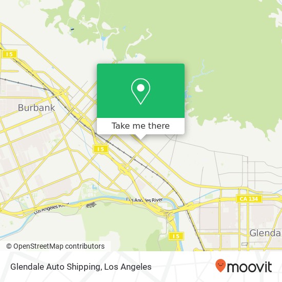 Mapa de Glendale Auto Shipping