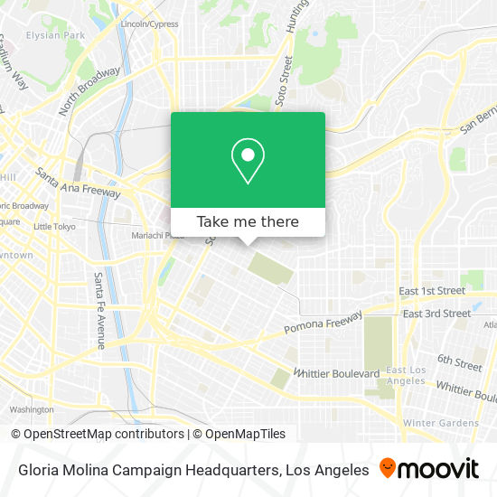 Mapa de Gloria Molina Campaign Headquarters