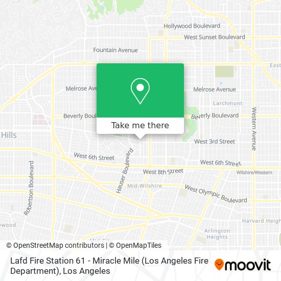 Mapa de Lafd Fire Station 61 - Miracle Mile (Los Angeles Fire Department)