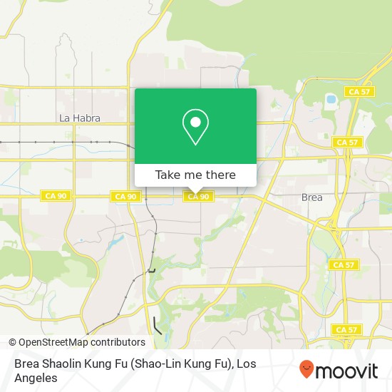 Brea Shaolin Kung Fu (Shao-Lin Kung Fu) map