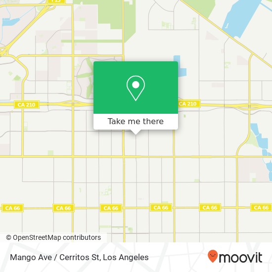 Mapa de Mango Ave / Cerritos St