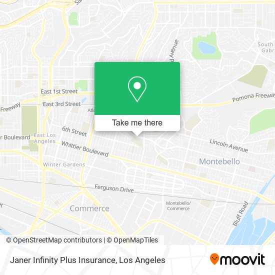 Mapa de Janer Infinity Plus Insurance