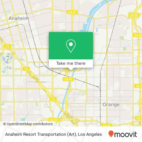 Anaheim Resort Transportation (Art) map